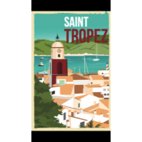 AF204- Lot de 5 Affiches vintage St Tropez- 20x30cm